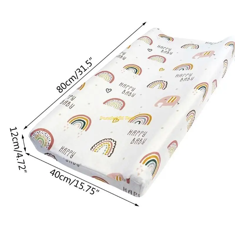 WXTD โต๊ะนวดสัมผัสทารกแรกเกิด เคส แผ่นรองเปลี่ยนผ้าอ้อมพร้อมการพิมพ์ แขนเสื้อที่สะดวกสบายและทำความสะอาดง่าย