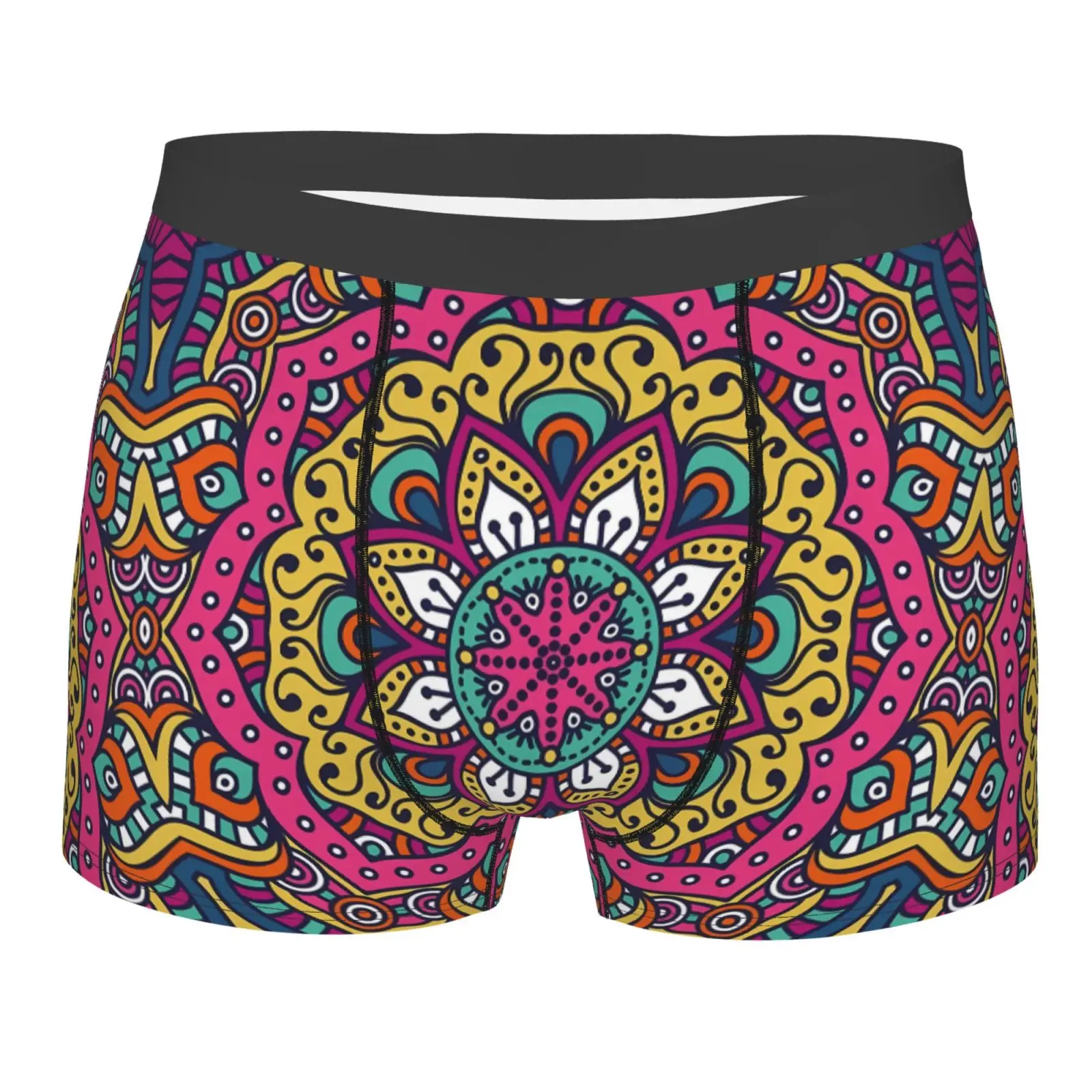 Mandala Purple Print Men's Underwear Healthy Soft Comfortable High-Quality Men's Briefs Stylish Trendy Casual Sports Panties