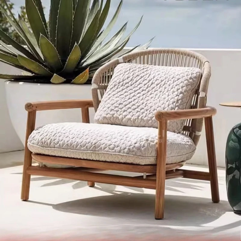 Outdoor sofa villa courtyard garden coffee table chair outdoor single sofa chair