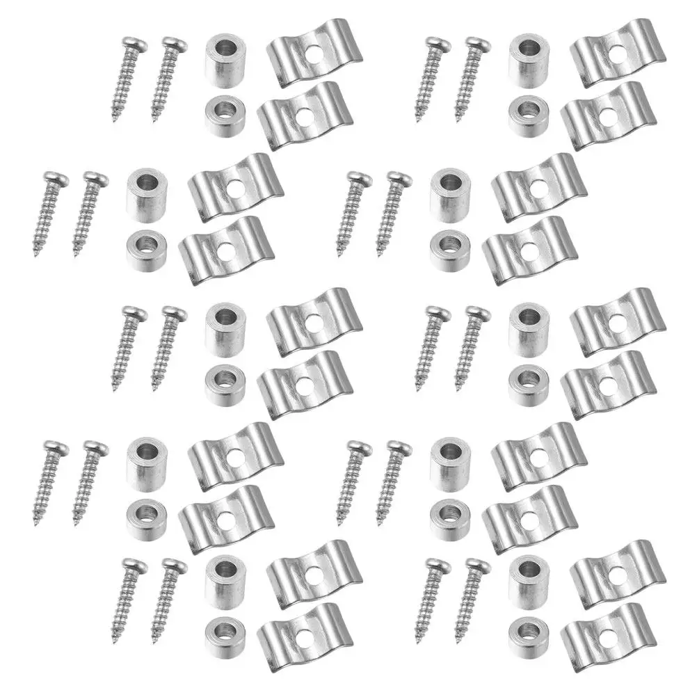 10Sets Guitar String Buckles Metal Rust Resistant Head Pressure Chord Buttons High Gloss Guitar Accessories String Guides Parts