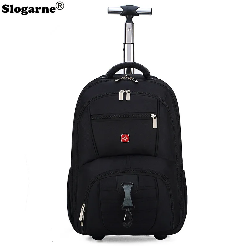 Multifunctional Trolley Backpack Men Business Trip Bags Large Capacity Waterproof Suitcase Laptop Travel Bag 2 Wheels Schoolbag