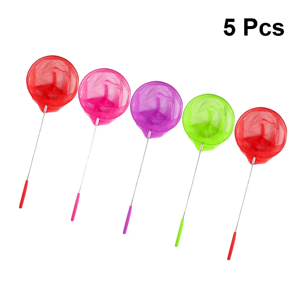 

5 Pcs Retractable Fishnet Catching Sturdy Kids Kit Fishing Nets Fishnets Insects Telescopic Extendable Butterfly Child