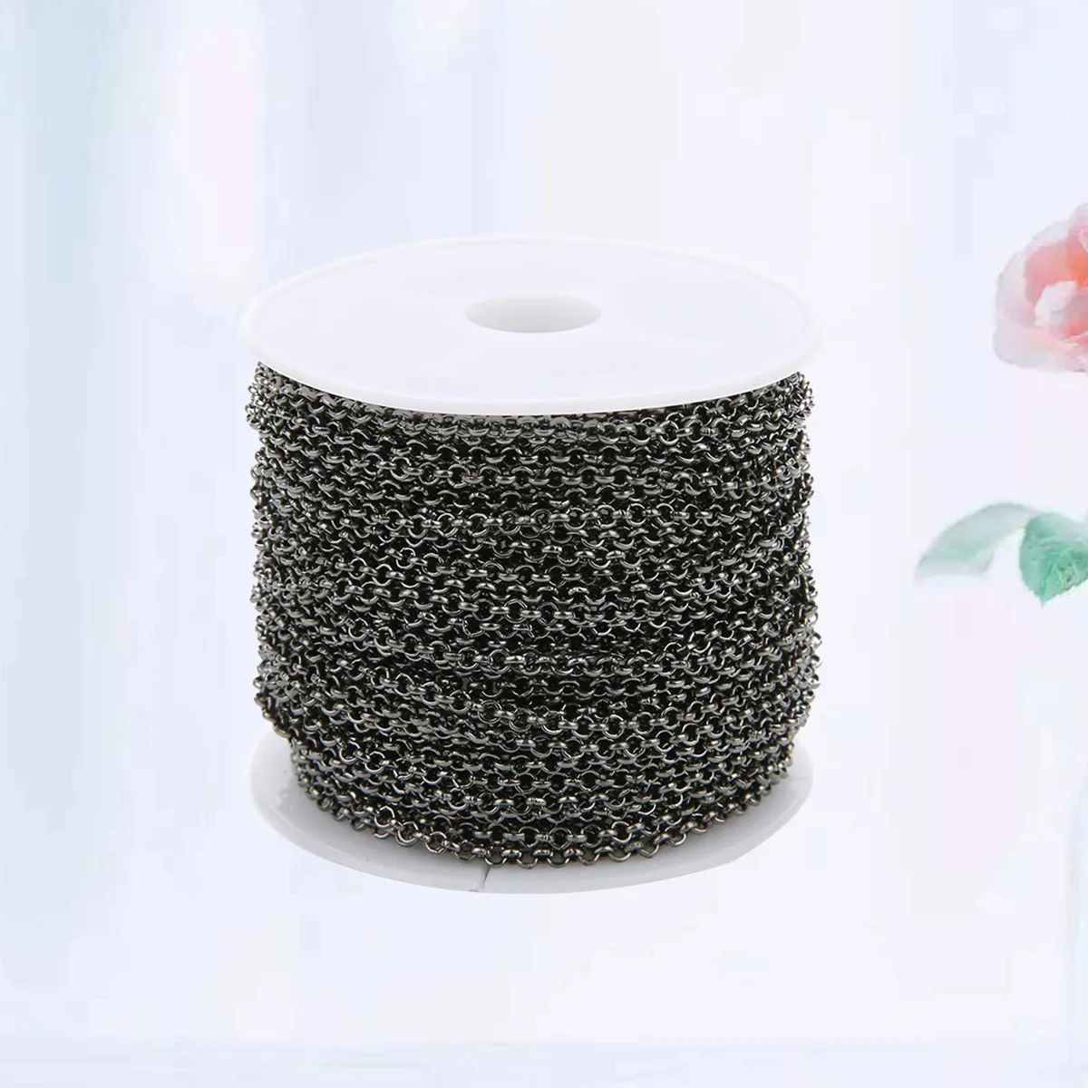 2Mm Light Black Twisted Chains Spool Shaped Cable Chain DIY Jewelry Making Supply for Necklace Bracelet Layered Tassel Body