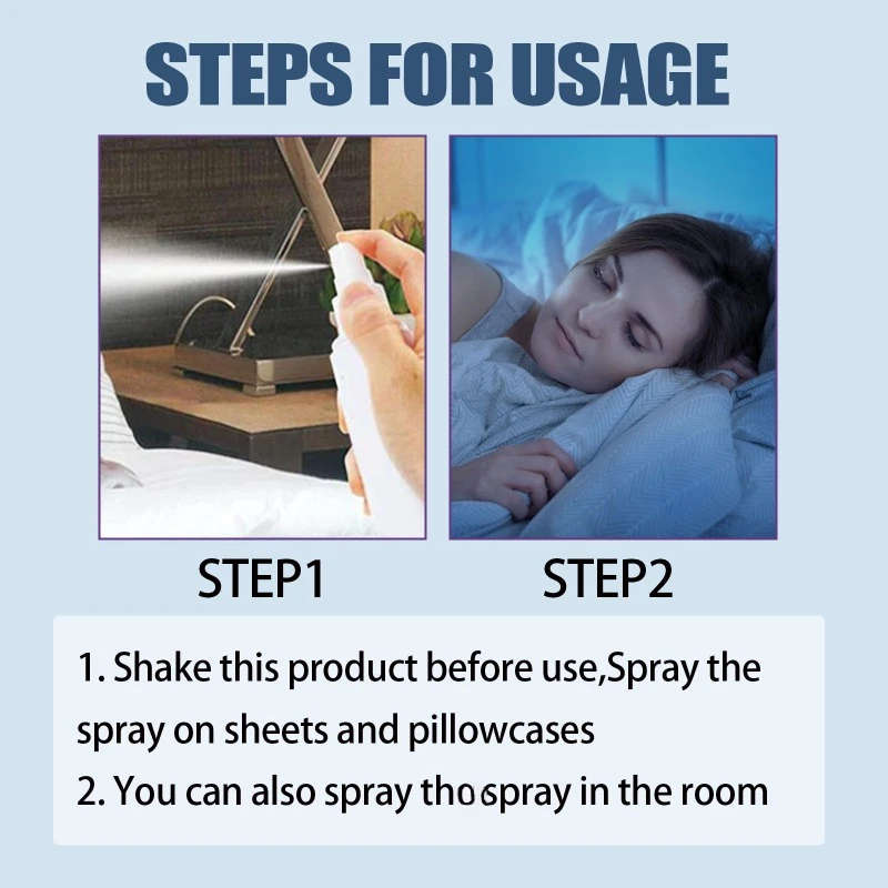 Insonnia Spary Deep Sleep piacevole alleviare l'ansia fatica stress relax olio essenziale aiuta a piacevole terapia del sonno Aids Spray