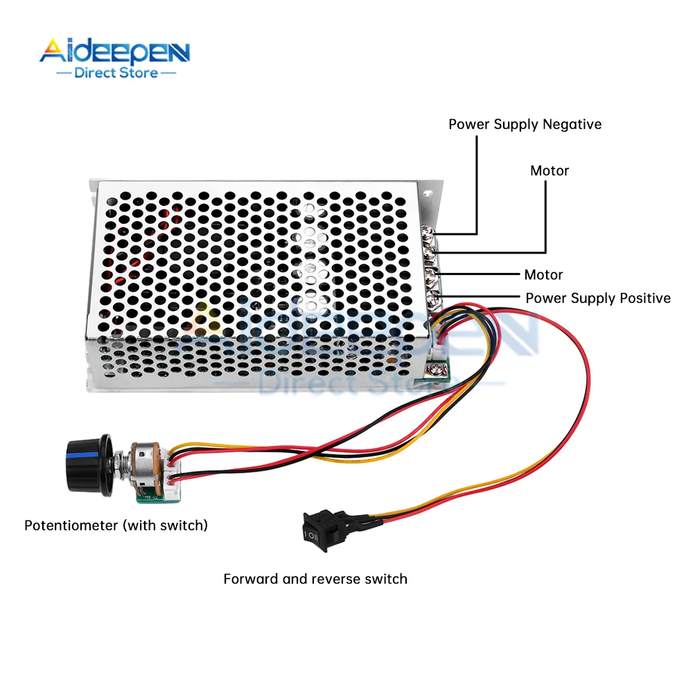 DC Motor Speed Controller 12V PWM Voltage Regulator 12V 24V 48V Dimming Dimmers Motor Speed Controller Input 100A 3000W Governor