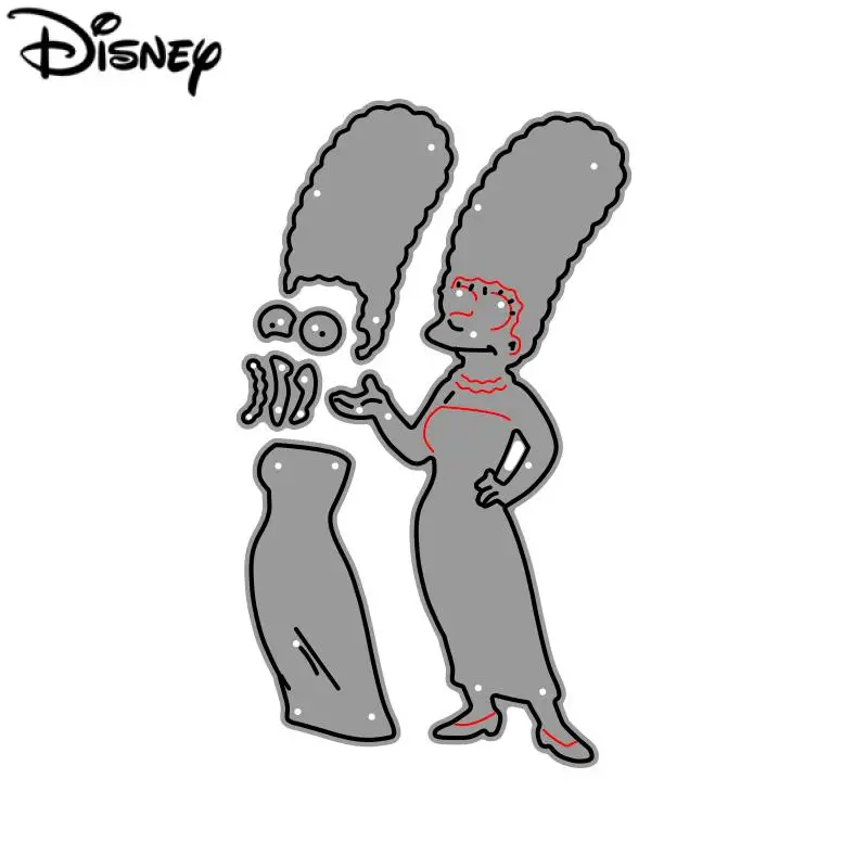 Marge Simpson Metal Cutting Dies The Simpsons Character Die Cuts for Diy Scrapbooking Album Paper Card Embossed Template Stencil