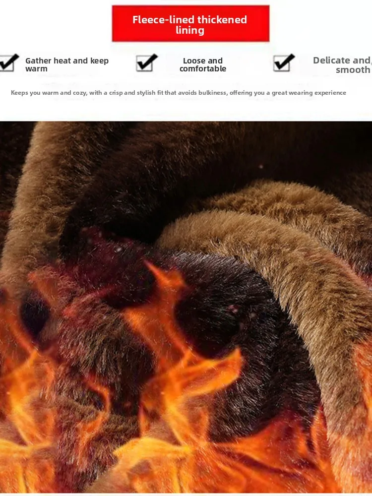 

Мужское хлопковое пальто с воротником Thiened Jaet на подкладке Fce, теплая верхняя одежда для среднего возраста и ли, осень-зима