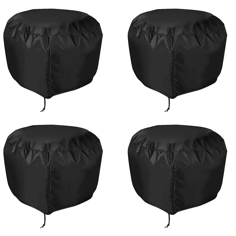 

A36T-4Pcs Roof Vent Cover House Roof Turbine Hoods Shield Canvas 20Inch X 20Inch Black