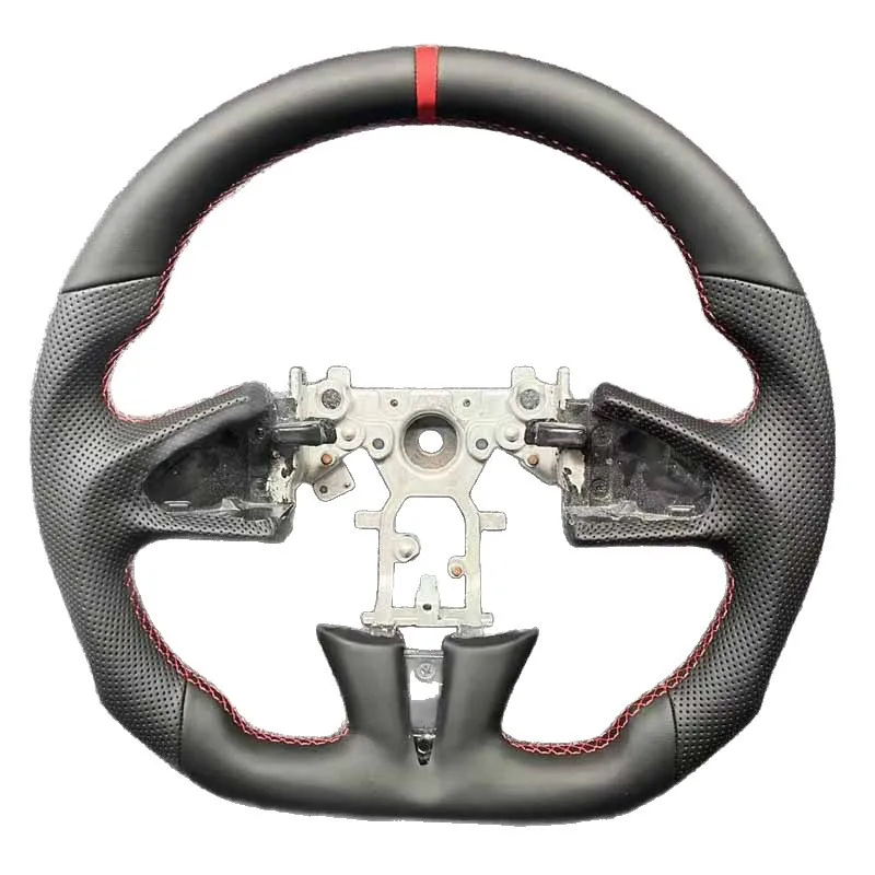 For Infiniti Q50 Perforated Leather Spliced Sports Steering Wheel Modification
