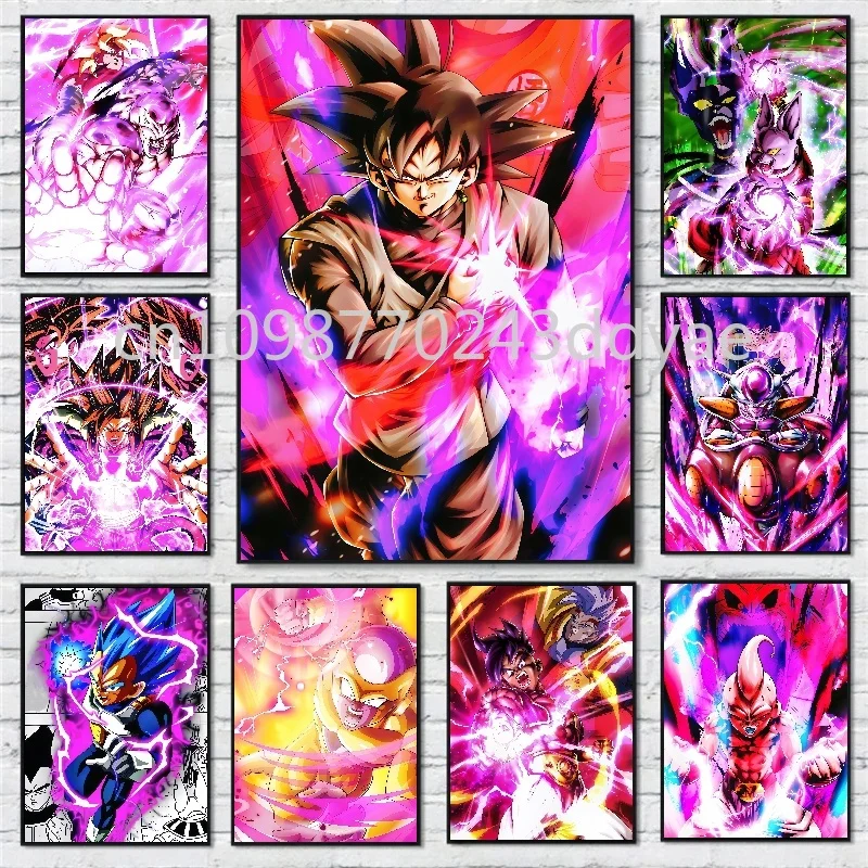 

Peripheral Anime Dragon Ball Poster Goku Vegeta Frieza Wall Art Figure Print Super Saiyan Canvas Painting Home Living Decoration