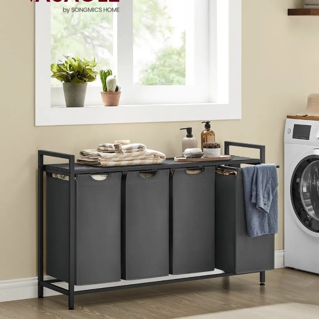 Simple Laundry Basket Bathroom Storage Bin Detachable Clothes Hamper Organizer for Bedroom