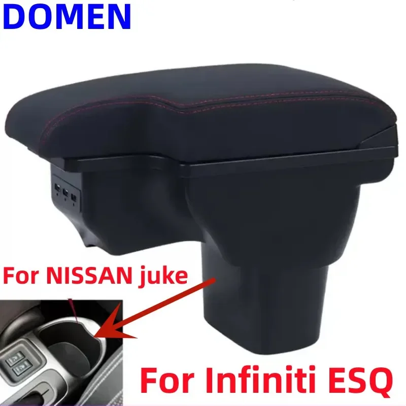 

For Infiniti ESQ Car armrest 2010-2019 For NISSAN juke Armrest box storage box Retrofit parts USB accessories interior details