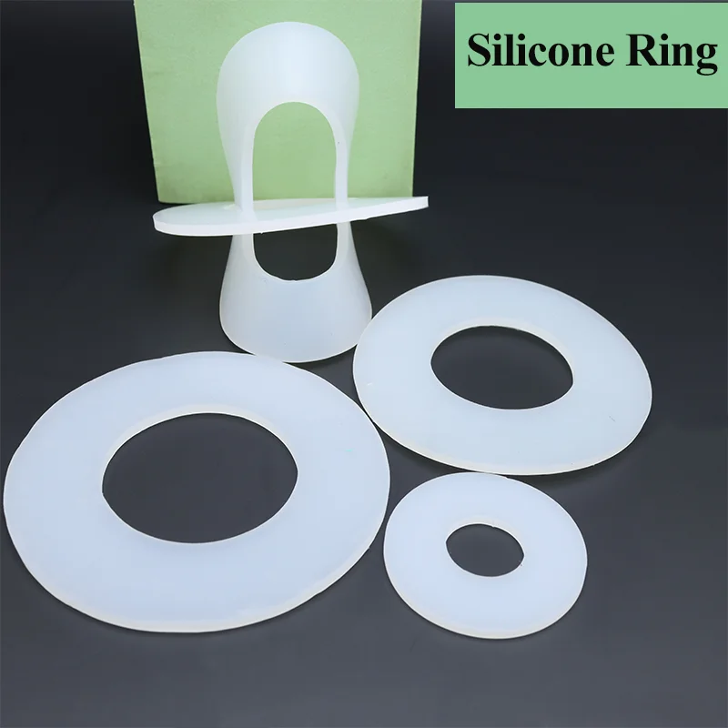White Silicone Flat Gasket Soft Pad for Tap Drainage Pipe Screw Sealing Washer High Temperature Resistant Waterproof Seal O Ring