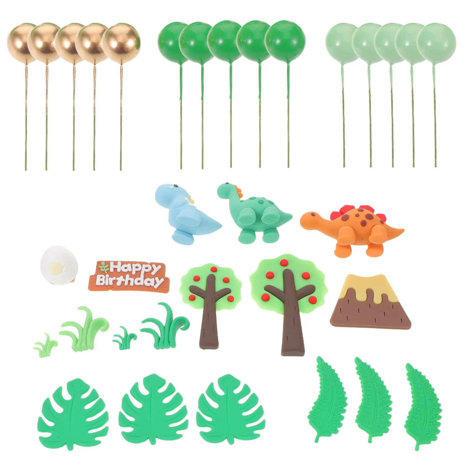 33 Pcs Wildlife Animal Cake Decor Theme Topper Table Decorations Insert Cupcake Toppers Figurines