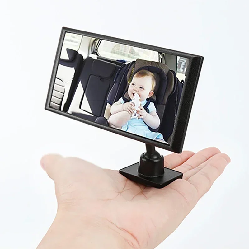 

Wide Angle Baby Car Safety Mirror Shatterproof Backseat Mirror for Car SUV with Adjustable Strap Auto Interior Accessory