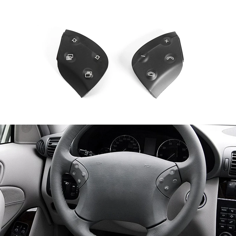 

Car Steering Wheel Switch Control Buttons Pushbutton For Mercedes-Benz W203 C Class C200 C260 2038701451