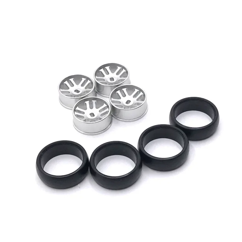 25Mm Drift Tires Metal Wheel Rim  1/28 RC Drift Racing Car for Wltoys 284131 K969 K979 K989 K999 P929 P939 Kyosho Mini-Z Iw04M