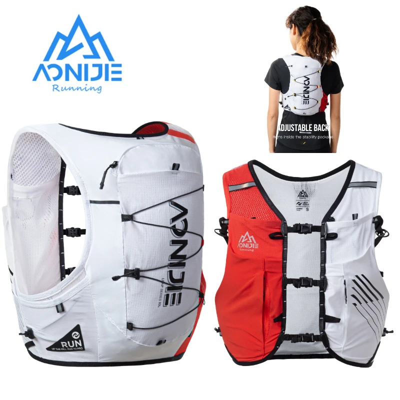 

AONIJIE C9116 10L Lightweight Running Vest Hydration Red White Backpack for Hiking Off-road Cycling Race Marathon