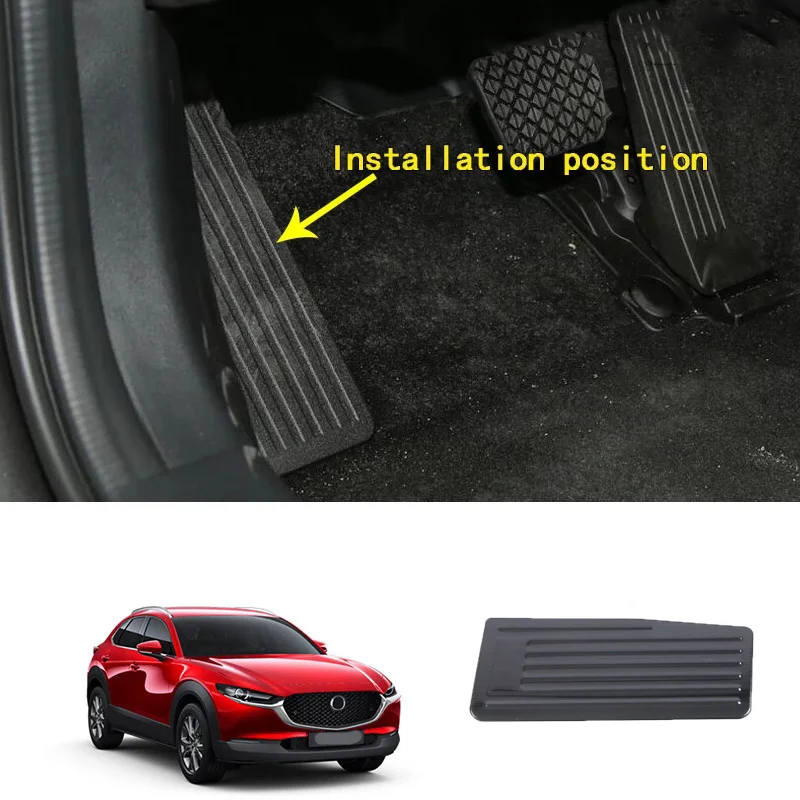 LHD For Mazda CX30 CX-30 2020 2021 2022  Stainless Steel Interior Car Footrest Foot Rest Pedal Cover Styling Accessories