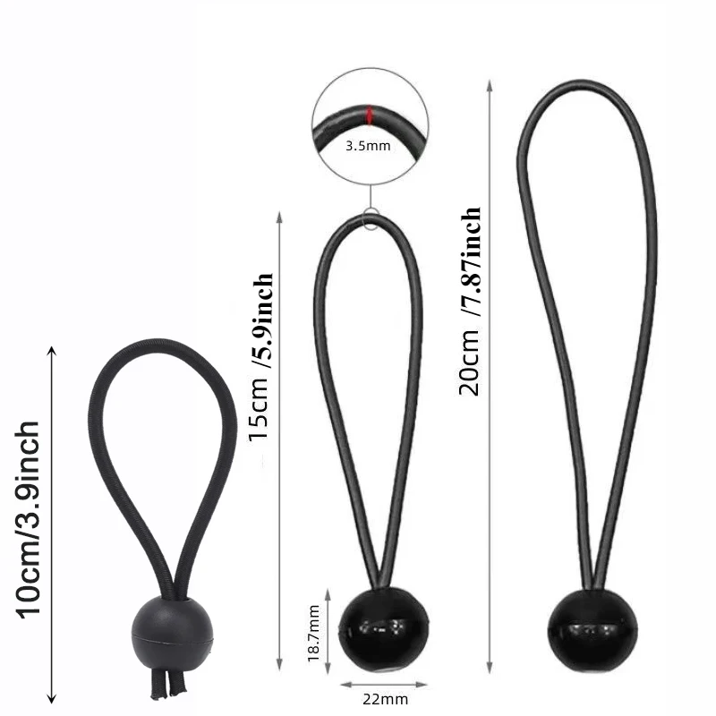 10Pcs Set of Elastic Ball Tent Fixator Boat Pole Elastic Rope Car Canopy Elastic Ball Suitable for Indoor and Outdoor Activities - view 2