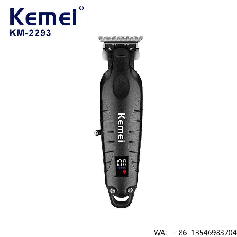 Kemei KM-2293 Salon Level Powder Metallurgical Blade Electric Scissors Hair Clipper 1200 MAh Lithium Battery Hair Trimmers