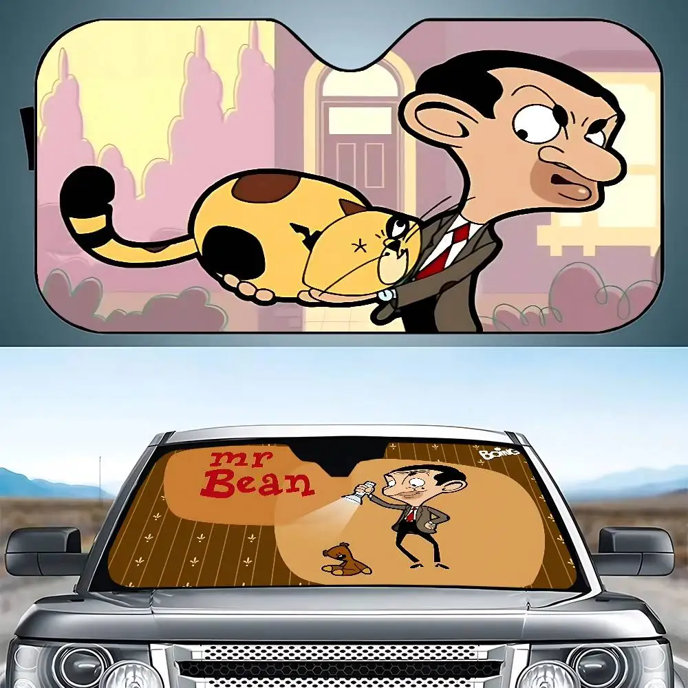 Cute Funny M-Mr B-Bean Stylish And Trendy Windshield Sunshade, Car Windshield Cover, Car Sunshade Curtain, Car Sun Protection