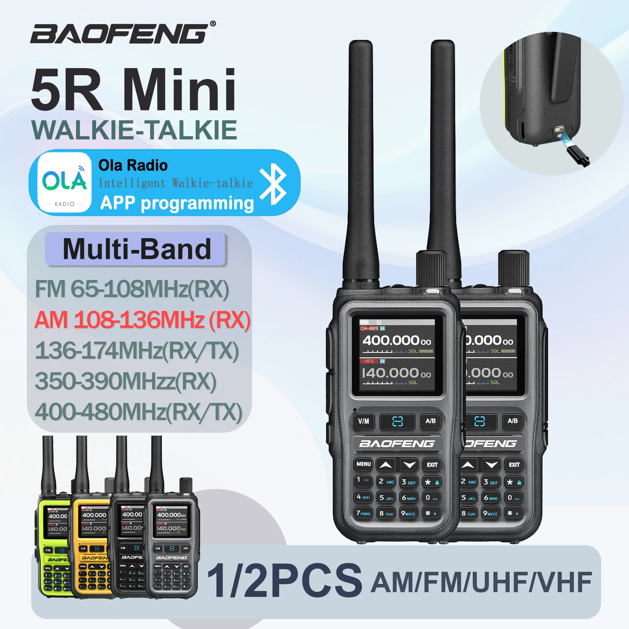2 Pack Baofeng UV-5… - image