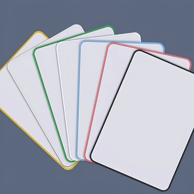 3pcs Dual-Sided Erasable Mini Whiteboard Multi Color Smooth Finish Office Home Classroom Whiteboard School Office Supplies