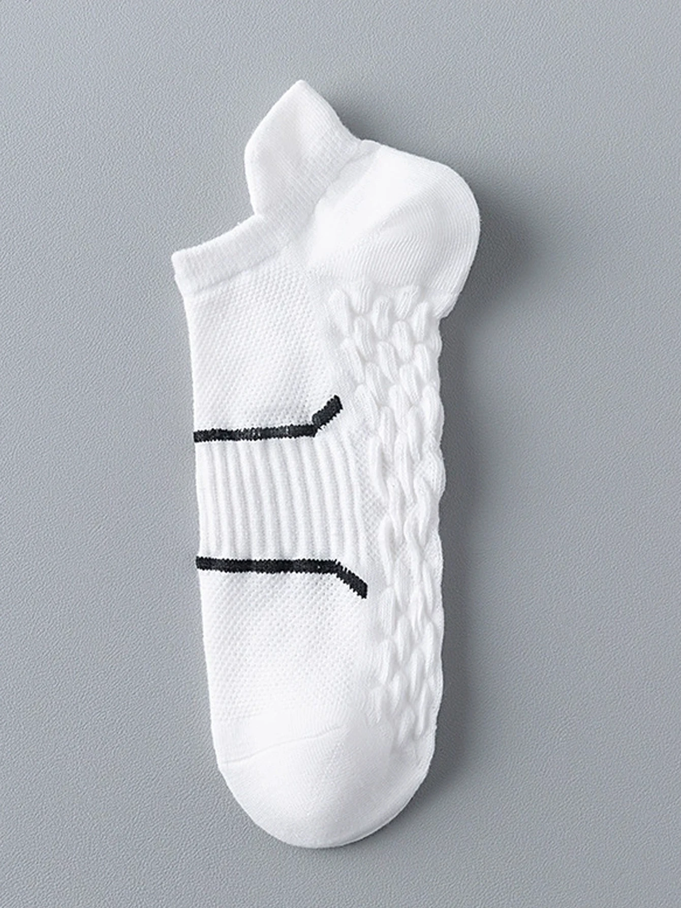 4Pairs Men's Winter Sports Socks Set Thick Warm Moisture-Wicking Solid Color Cotton Black White Business Socks for Men view 5