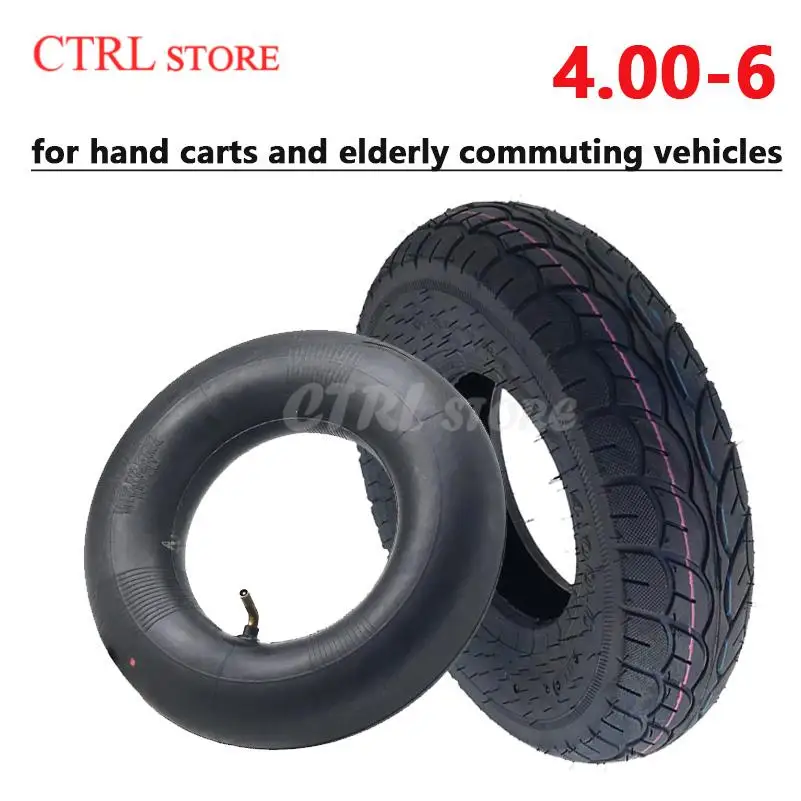 Latest Inflatable Stroller Tires 4.00-6 Outer Tire 4.10/3.50-6 Inner Tire Suitable for Elderly Commuting Drivers' Wheelchair