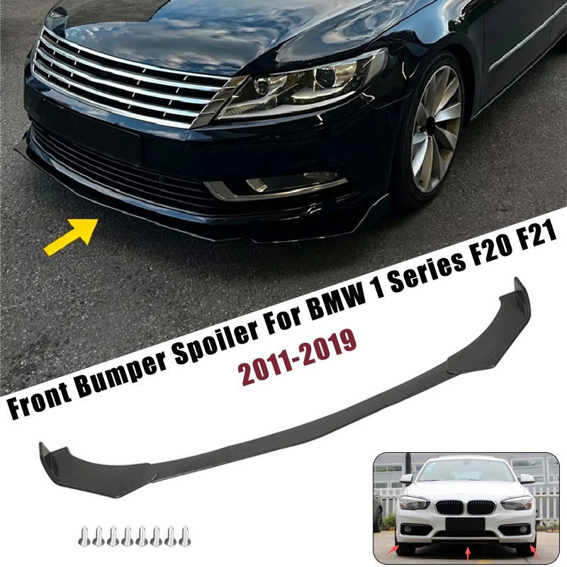 Sport Front Bumper Splitter Spoiler Lip For BMW 1 Series F20 F21 11-19 5Pcs Adjustable Sectional Car Exterior Tuning Body Kit