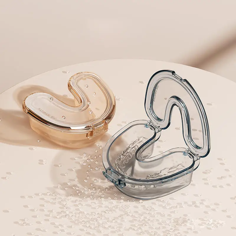 

Sealed Simple Prosthetic Case Leak-proof Clear U-Shape Prosthetic Box Fake Teeth Box Teeth Protector Box