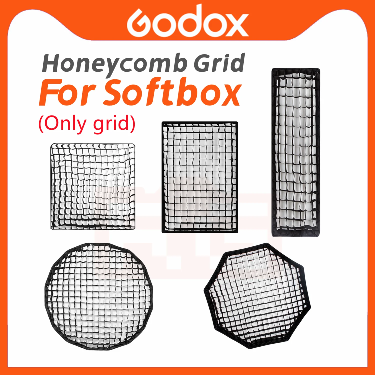 Godox Honeycomb Grid For Octagon Square Rectangle Hexadecagon Deep Softbox 30* 40 50*70 55 60 65 80 22*90 95 80*120 140 35*160cm