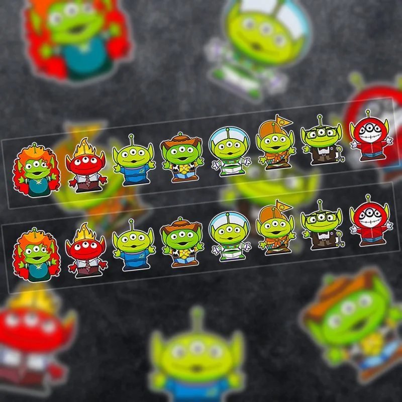 

Three-Eyed Alien Electric Automobile Sticker Cartoon Scratch Battery Motorcycle Waterproof Helmet Decorative Stickers