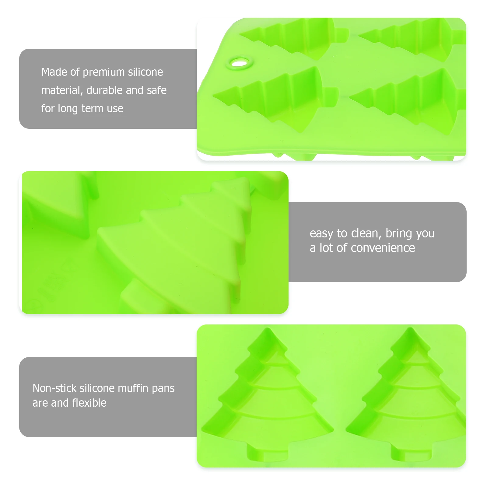 

2 Pcs Silicone Mold Molds Pastry Reposteria All for Confectioner Baking Form Cake Decorating Christmas Mould Moon Cookie