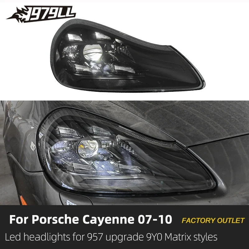 LED Front Lamp Housing For Porsche Cayenne 957 2007-2010 Upgrade To New Style Front Light view 4