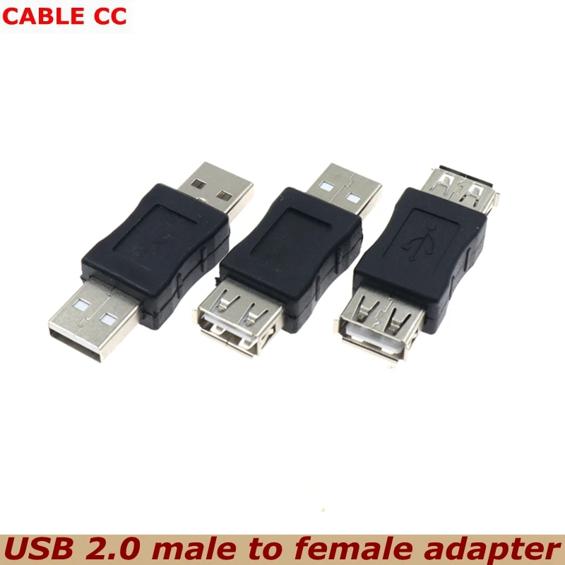 

New USB A Male female to Male female Connector Adapter USB 2.0 A Joiner Coupler Extension Extender Data Cable Cord Converter