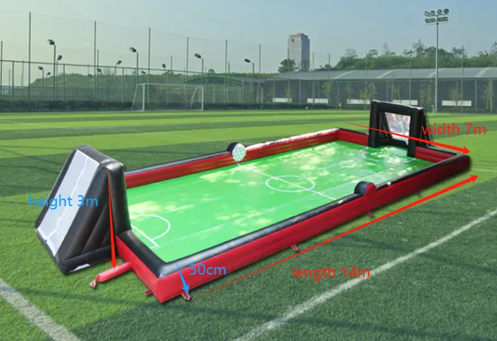 Lapangan Sepak Bola Tiup Lapangan Sepak Bola Tiup Permainan Lapangan Sepak Bola Sabun Tiup untuk Sewa Pesta Anak-anak