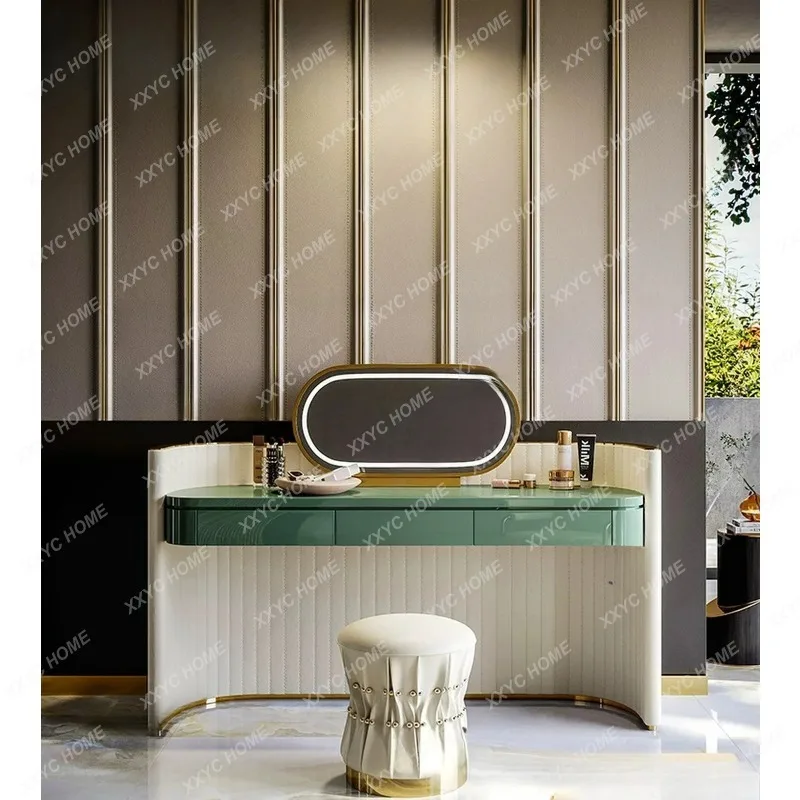 XX Light Luxury Dresser Bedroom New Master Bedroom Solid Wood Modern Simple High-end Makeup Table At The End Of The Bed