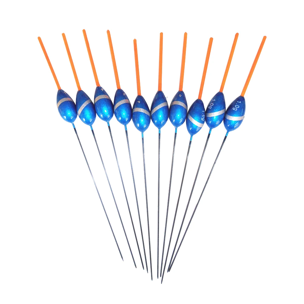 Agape10pcs/Lot Carp Pole Fishing  Floats Bobbers Fluctuator 1.0g Stick Buoys Oem Factory Store 210016