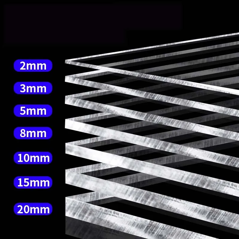 

Acrylic Sheet Clear Cast Plexiglass Transparent Plastic Plexi Glass Board Transparent plexiglass Plate PMMA Sheet Thick1mm-10mm