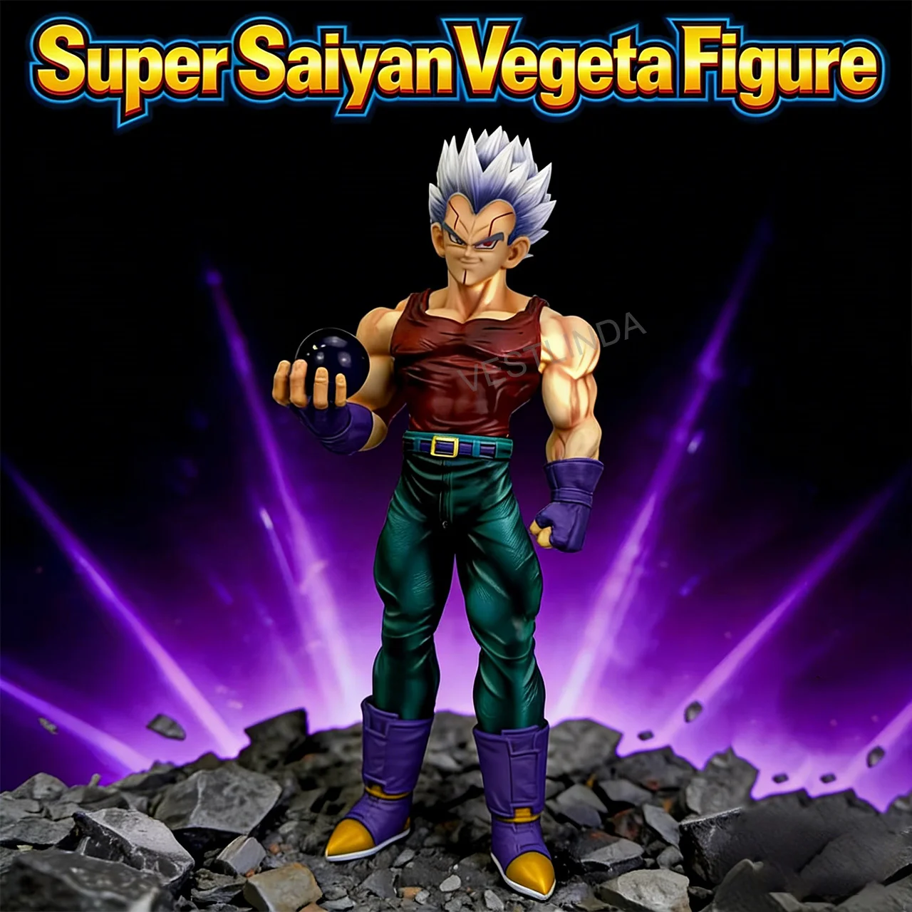 Modèle Super Saiyan Vegeta en PVC, robot humanoïde articulé, bras remplaçables, collection Anime Dragon Ball, décoration de bureau, jouets