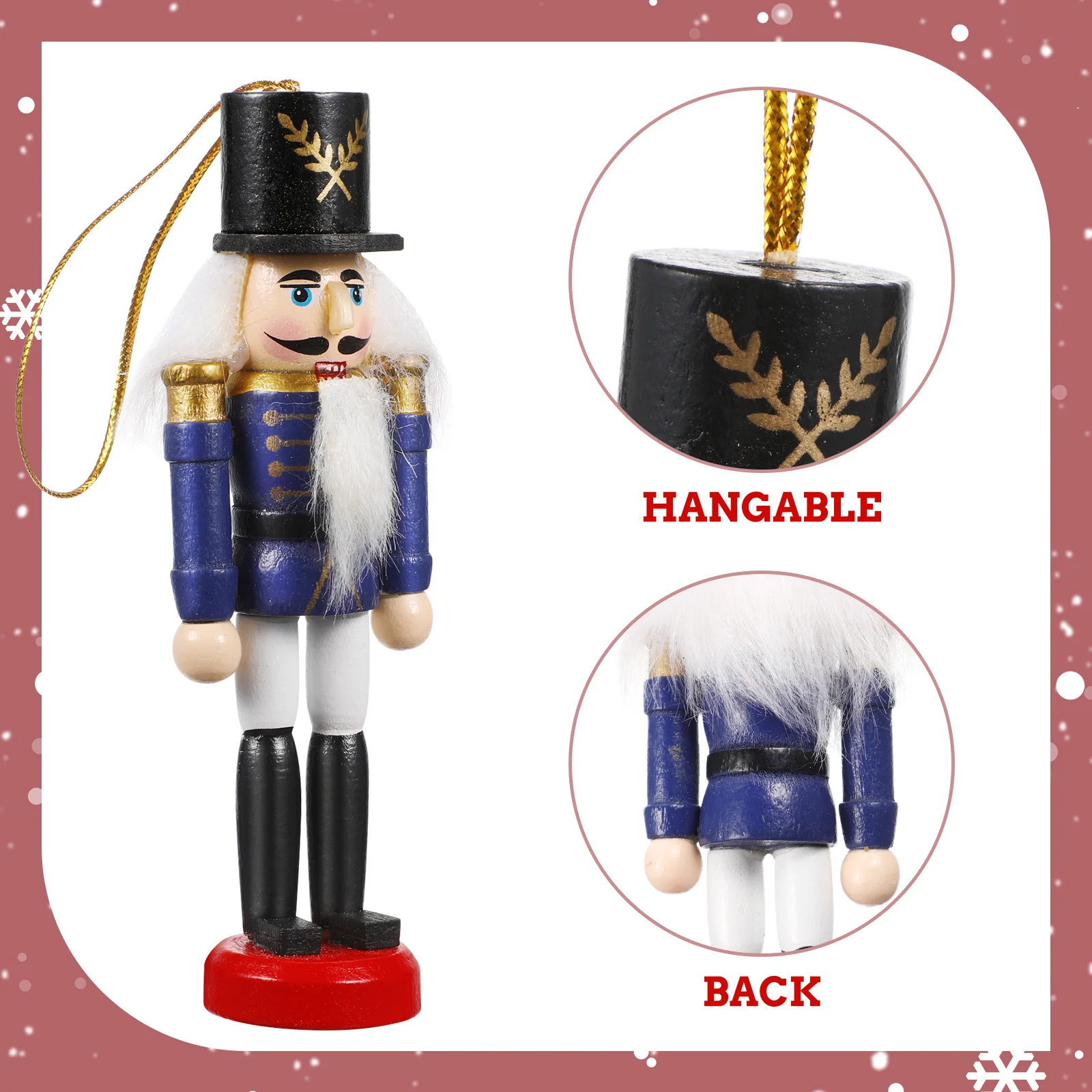 

6Pcs Walnut Soldier Wooden Statues Creative Eco-Friendly Kids Playroom Decoration Role Playing Gift Kids Toys