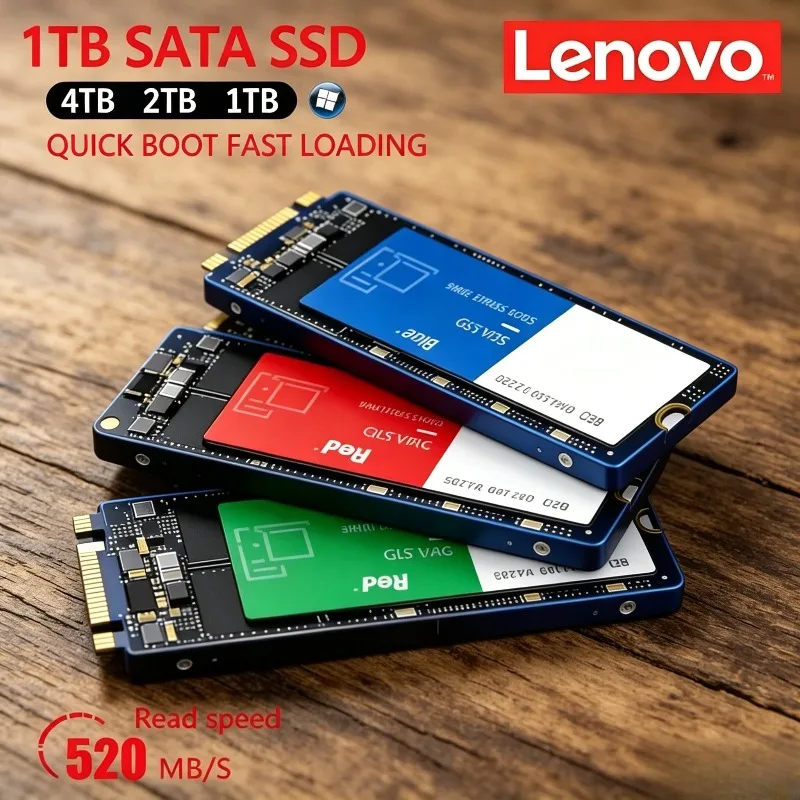 

Внутренний твердотельный накопитель Lenovo SATA M.2 2280 SSD для ноутбуков, настольных ПК и компьютеров, замена HDD, 2 ТБ, 4 ТБ