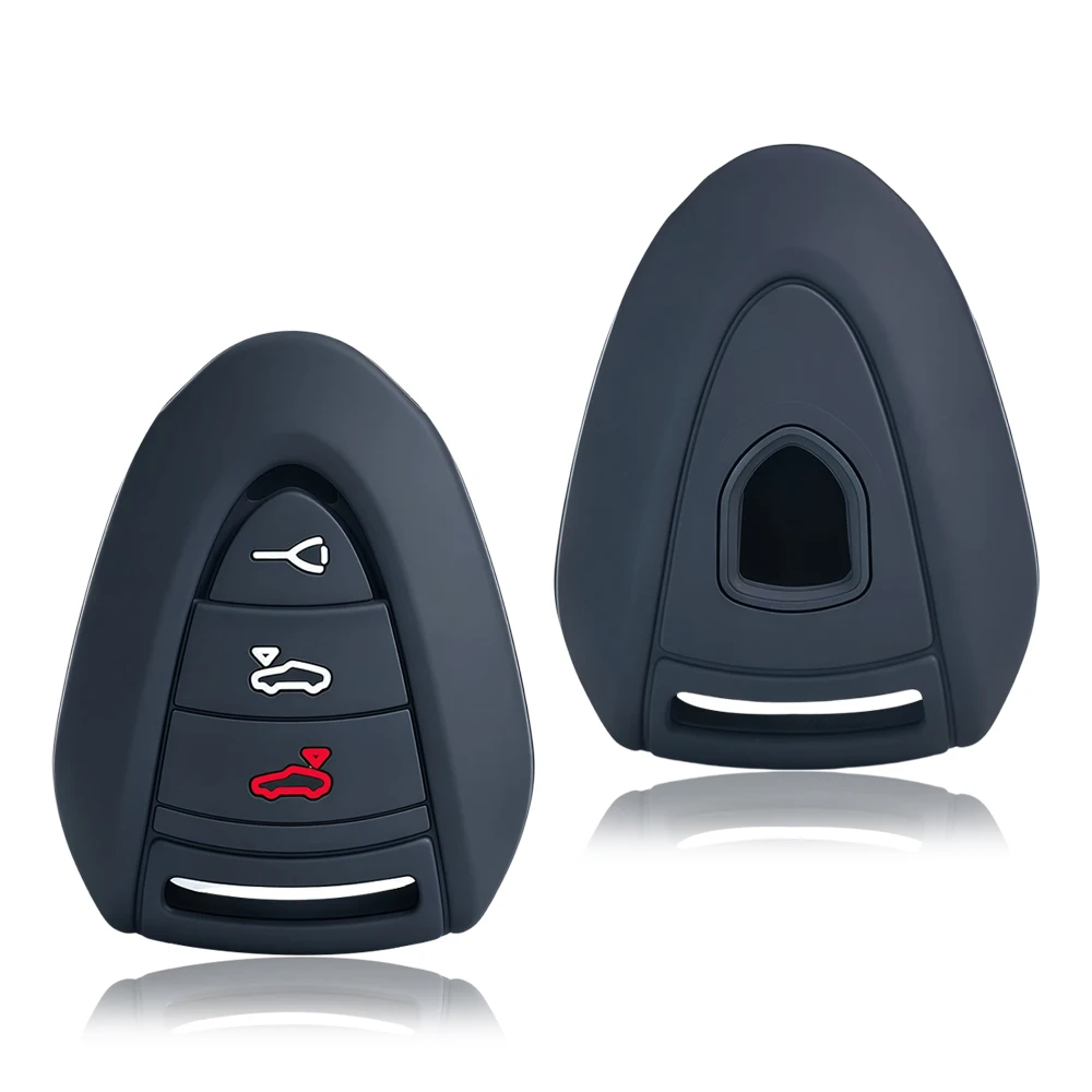 Silicone Rubber Folding Flip Remote Key Fob for Porsche 911 997 Boxster S 2S 4S Turbo Cayman 996 Cayenne key accessories