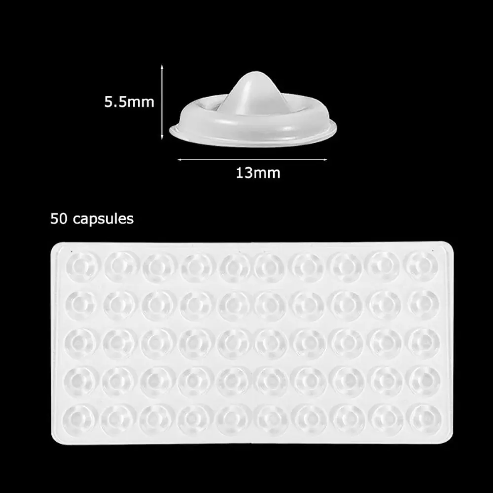 50Pcs/Sheet Rubber Silicone Anti-collision Particle Self Adhesive Door Cabinet Toilet Drawer Furnitures Bumper Pad Protective