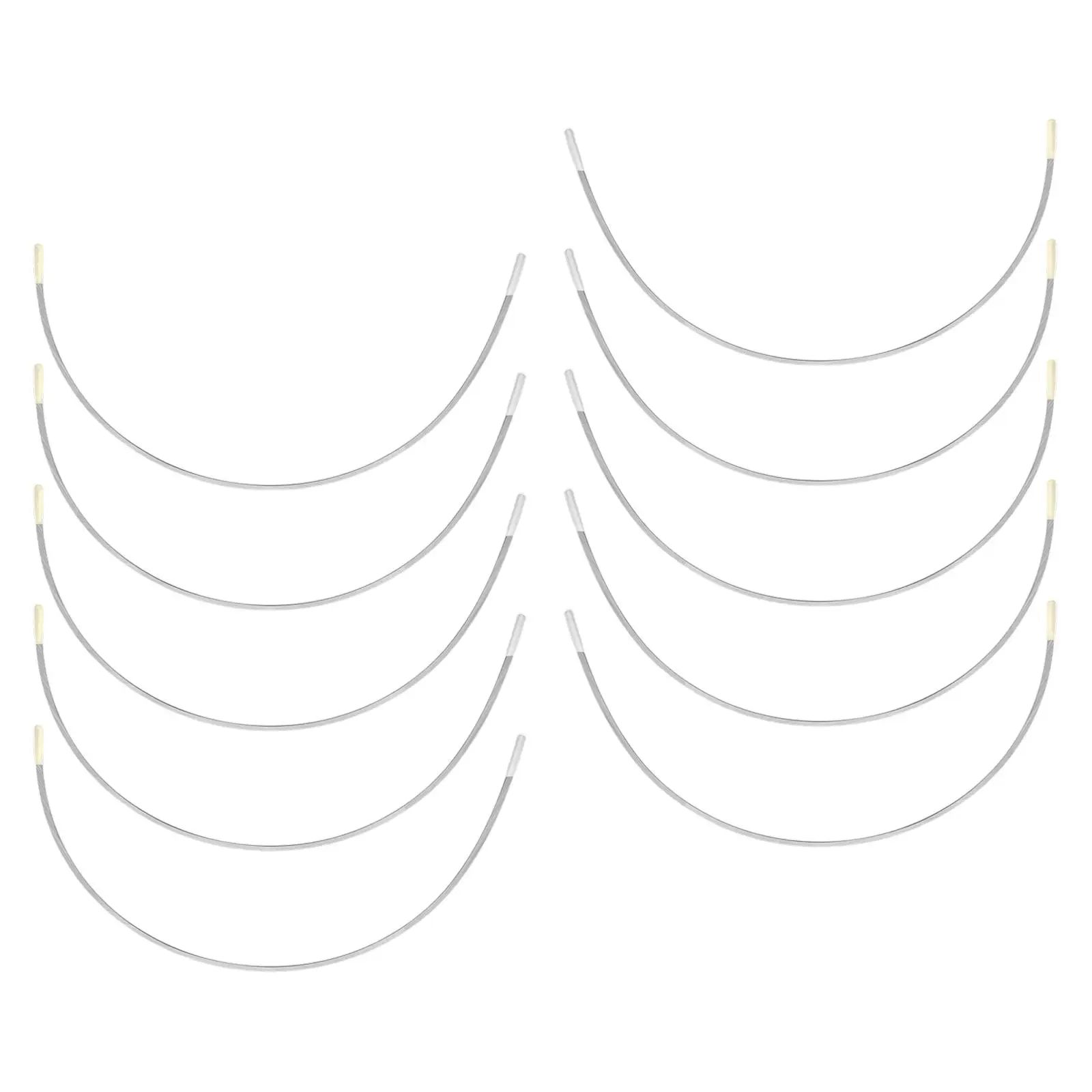 Set of 6 Handcrafted Stainless Steel Bra Underwire Replacements for Women - D Cup