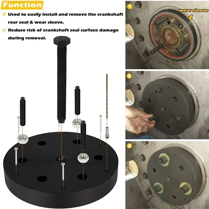 Crankshaft Rear Main Seal 3164780 Wear Sleeve Installer Seal Remover Tool for Cummins ISX QSX ISX15 ISX12 Sleeve Kit PN 4965569