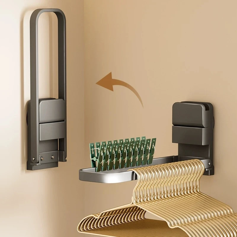 Detachable Towel Rack Suction Cup Clothes Hanger Space-Saving Compact Design Wardrobe Storage Wall-mounted Bathroom Towel holder