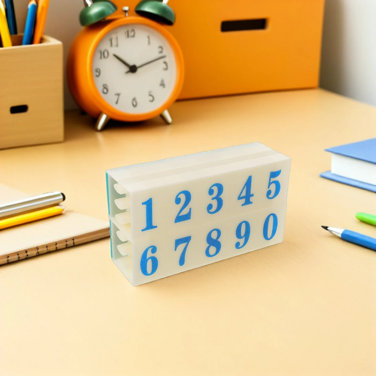 1Set Number Counter Stamp Set 0-9 Portable Date and Code Stamping Kit for Business Journaling Education DIY Projects Fast File